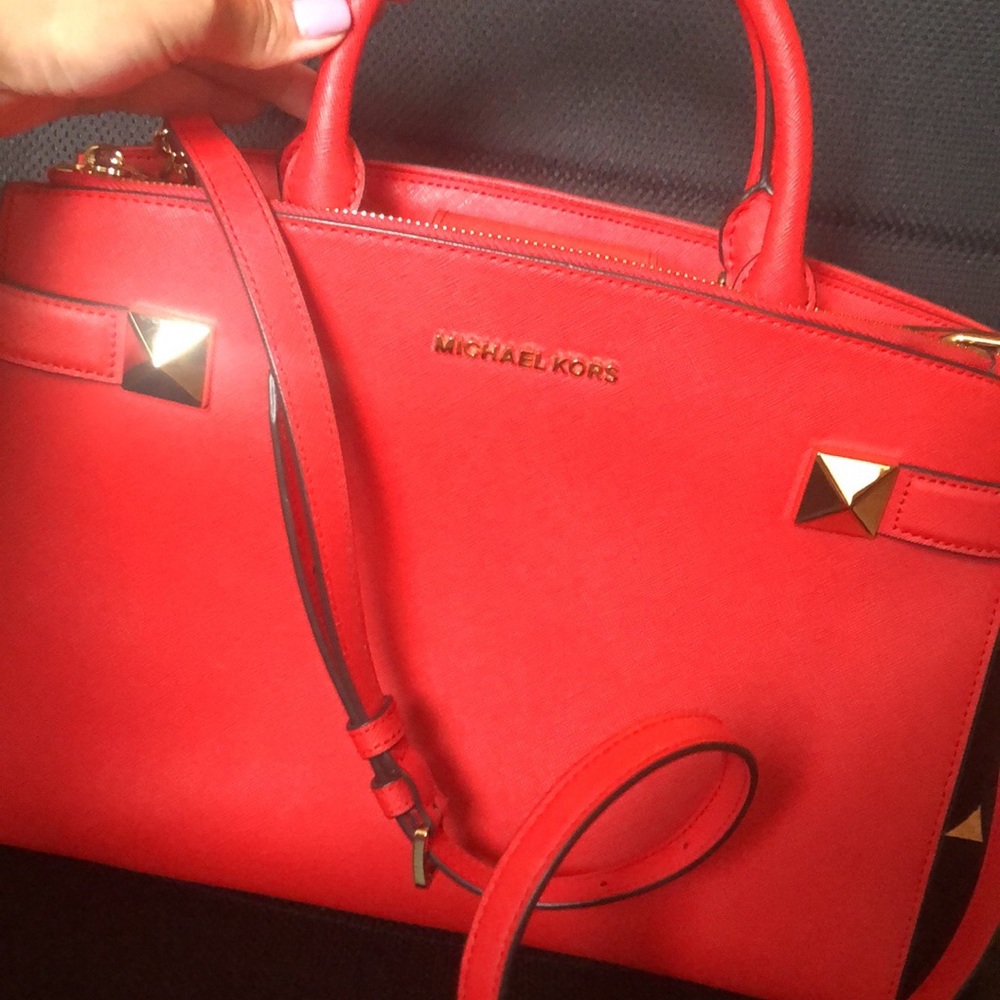 Red Michael Kors Purse